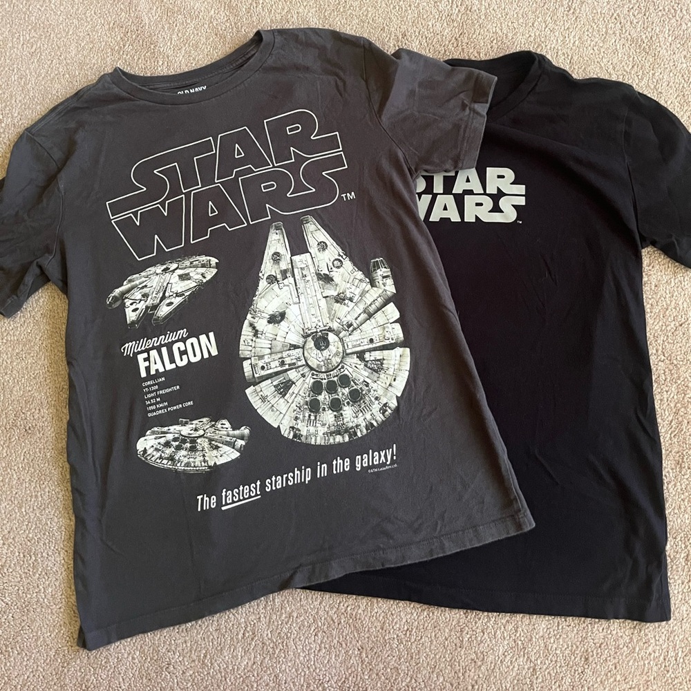 Old Navy Black Star Wars Graphic Tee Set
